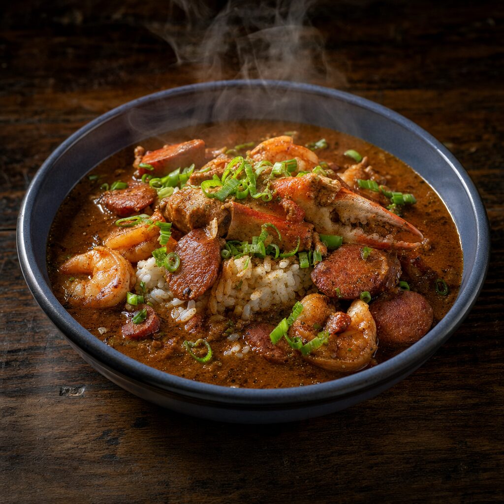 seafood gumbo bowl